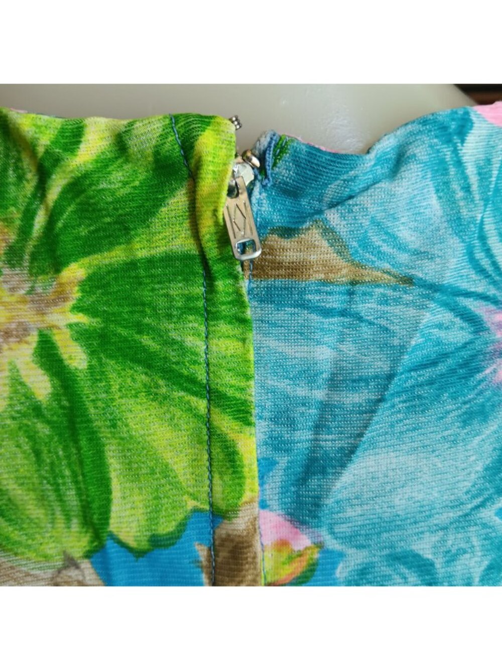 1960's Handmade sz 10 True Vintage Dress Floral Sleeveless Bow Summer Church Mom - Picture 6 of 7